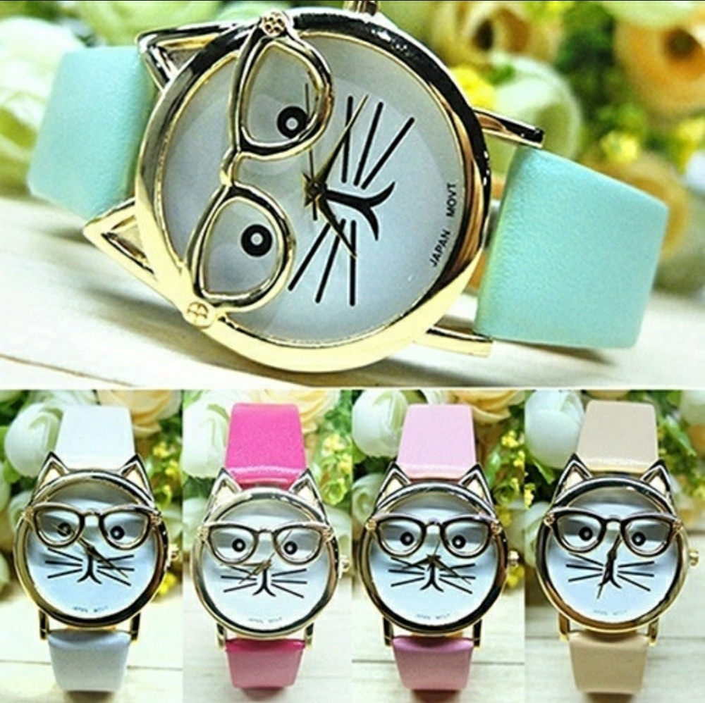Turquoise kitty watch